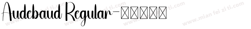Audebaud Regular字体转换